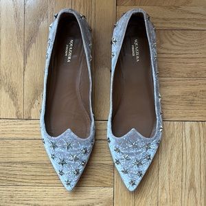 Aquazzura pointy flats with metal studded stars